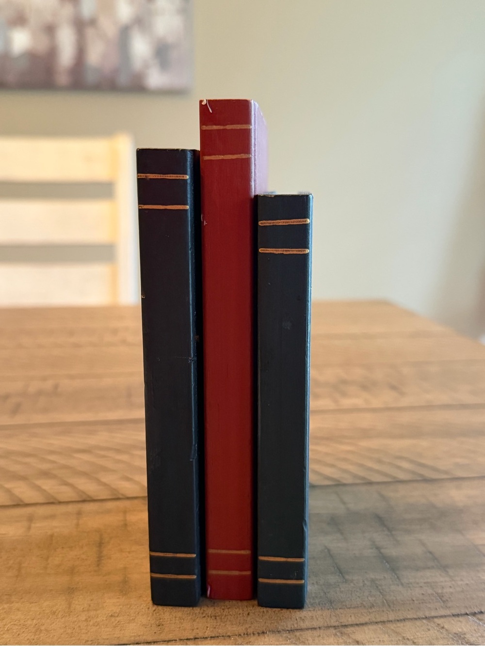 Vintage Small Wooden Book Decor (set of 3)
